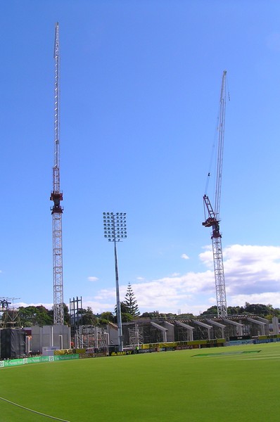 Construction of the new stand 